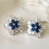 Aretes de Copo de Nieve de Circonita Estilo Coreano Aretes Creativos de Navidad Regalos Joyería de Moda de Alta Gama para Mujeres