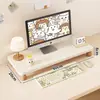 Organizador de escritorio, soporte para computadora de escritorio, elevador de monitor, base para pantalla de visualización, soporte de escritorio