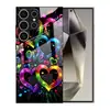 Aplicável para Capa de Celular Samsung S26ULTRA A57 Gradiente de Cor Coração S24 Capa Protetora Concha de Vidro Temperado A07