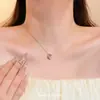Colar de Diamante Rosa Ovo de Pombo Padparadscha Rosa Névoa Rosa Sonhadora para Mulheres Anel de Temperamento de Luxo Leve Retro de Alta Qualidade