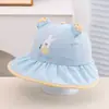Chapéu de Pescador Infantil de Secagem Rápida de Verão Super Fofo de Morango Coelho Meio Tela Chapéu de Proteção Solar Transfronteiriço Princesa Loli Chapéu de Aba Larga