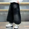 Pantalones vaqueros para niño estilo coreano, pantalones de pierna ancha para primavera y otoño, nueva colección 2026, pantalones largos elegantes y geniales para niños pequeños