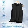 Esportes Ice Silk colete verão homens fitness roupas de corrida roupas de treinamento elástico respirável de secagem rápida mangas T-shirt