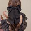 Princesa a la fuga lazo negro cinta accesorios para el cabello horquilla elegante francesa cabeza femenina coleta alta pinza para el cabello horquilla
