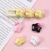 Gato Estrela de Cinco Pontas Acessórios de Resina Cola Cremosa DIY Presilha de Cabelo Acessórios de Cabelo Capa de Celular Ímã de Geladeira Chaveiro Material