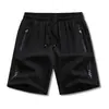 Pantalones Cortos de Seda de Hielo de Secado Rápido de Talla Grande para Hombre, Pantalones Finos de Longitud Media de Verano, Pantalones de Chándal Holgados Casuales con Cordón para Hombres Grandes