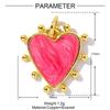 Estilo Europeo y Americano Estrella de Mar Goteo de Aceite Color Degradado Concha DIY Colgante de Cobre Collar Aretes de Concha de Corazón para Mujer Accesorios de Joyería