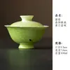 Juego de té de cerámica pintado a mano bajo vidriado con sauces de primavera y golondrinas posadas, que incluye un gaiwan, taza de té, soporte para tetera, taza de té y café, taza de maestro y soporte para flores.