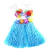 Falda de Hierba para Fiesta y Baile de 30 cm para Niños y Adultos, Disfraz Hawaiano en Colores Macarrón, Esencial para Actuaciones, con Borlas de Colores