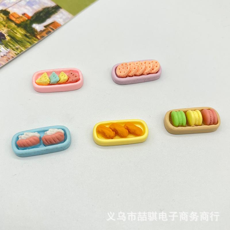 马卡龙藕片油条 手机壳挂件钥匙扣食玩 diy发卡