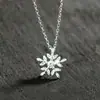 Collar de Copo de Nieve para Mujer, Diseño Único, Colgante Minimalista, Colgante Único, Joyería al por Mayor de Cadena para Clavícula de Moda Japonesa y Coreana