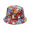 Coke Americano Hamburguesa Papas Fritas Estampado Doble Cara Sombrero de Pescador Marca de Moda Protector Solar Sombrilla Sombrero Cubeta Para Hombres y Mujeres Todo Fósforo Casual
