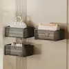 Estante de Almacenamiento Magnético Detrás de la Puerta, Caja de Almacenamiento para Pañuelos y Servilletas, Dispensador de Pañuelos Montado en la Pared, Cesta de Almacenamiento para Bolsas y Llaves para Entrada Sin Taladro