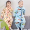 Saco de dormir de piernas separadas para bebé habitación de bebé otoño e invierno engrosado bebé mediano y grande Niños manta anti-patadas primavera y otoño acolchado Cuatro Estaciones Universal