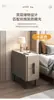 Mesita de Noche Pequeña de Madera Maciza Gabinete de Noche de Lujo Ligero Gabinete de Almacenamiento Súper Estrecho Multicapa Gabinete de Almacenamiento de 20 cm de Ancho Apartamento Pequeño Completamente Ensamblado