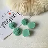 Flor de camelia rosa crema pétalo de flor parche de resina accesorios pendientes hechos a mano DIY tocado venta al por mayor