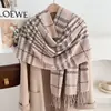 Bufanda Nueva de Imitación Cachemir para Mujer Otoño e Invierno, Chal Exterior Cálido y Engrosado, Bufanda Simple de Espiga al por Mayor