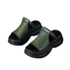 Moda Casual Nova Primavera/Verão 2026 Couro Macio Plataforma Sola Grossa Meia-Chinelos para Mulheres, Sandálias Peep-Toe que Aumentam a Altura para Comércio Transfronteiriço