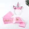 Diademas Nuevas de Cabeza de Unicornio Transfronterizas en Stock, Accesorios para el Cabello para Fiestas Navideñas Infantiles, Accesorios para el Cabello Lindos de Dibujos Animados de Nicho