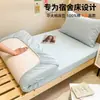 Lençol de Cama com Elástico Waffle 100% Algodão, Capa de Cama para Dormitório de Estudante Cama de Solteiro, Totalmente Fechado com Bordas Duráveis e Respiráveis
