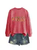 Amazon eBay Estación Independiente Casual Lindo Divertido Mujer Cinco Dachshunds Hoja de Arce Cuello Redondo Manga Larga Camisa Sudadera con Capucha