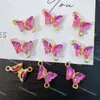 Celebridade da Internet Super Brilhante Cristal Incrustado Diamante Borboleta Dupla Zircônia Pingente DIY Pulseira Colar Brinco Acessórios Zircônia