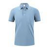 Camisa Polo Masculina Manga Curta Respirável Dupla Face Lapela Camiseta Publicitária Roupa de Trabalho Camisa Bordada Gola Estilo Moderno