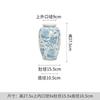 Vaso de Cerámica Azul Claro Arreglo Floral Pintado a Mano Nuevo Estilo Chino Decoración para el Hogar Sala de Estar Marco Antiguo Artesanía de Porcelana Adornos