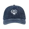 Gorra de Béisbol Lavada Suave con Estampado de Letras Simples y Corazón Estilo Coreano Moda para Mujer Protección Solar para Exteriores en Todas las Estaciones Gorra de Pico de Pato