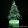 Lámpara de mesa 3D con diseño de árbol de Navidad transfronterizo, LED, colorida, táctil, con control remoto, luz nocturna, USB, regalo creativo