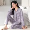 Pijamas Mais Vendidos para Mulheres 2026 Novo Outono Primavera Algodão Puro Casual Manga Longa Tamanho Plus Estampado Roupa de Casa Pode Ser Usado ao Ar Livre