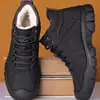 Sapatos de Algodão Grossos com Forro de Lã de Novo Estilo para Homens, Botas de Neve Antiderrapantes de Cano Alto para Exterior, Comércio Transfronteiriço, Sapatos Masculinos Casuais Quentes de Tamanho Grande