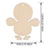 Artesanías de Madera Decoración de Pascua Huevo de Halloween DIY Embrión Blanco Pieza de Madera para Graffiti Pintada para Niños Colgante Pequeño