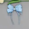 Nuevo Pasador de Pelo con Lazo de Diamante de Corazón Popular Transfronterizo Pasador de Pelo de Cinta Dulce Princesa Accesorios para Ropa Infantil Accesorios para el Cabello