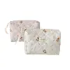 Estilo Coreano Estilo Creme Urso de Desenho Animado Bolsa de Cosméticos Menina Viagem Bolsa de Higiene Pessoal Portátil Estudante Bolsa de Armazenamento de Produtos para a Pele