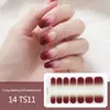 Adesivos para Manicure em Gel Sem Luz de 14 Dedos Popular na Temu Transfronteiriça Adesivos de Unha à Prova d'Água de Longa Duração