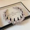 Faixa de Cabelo com Pente Envolto de Bolinhas de Rede Primavera Cedo Transparente Elegante Faixa de Cabelo de Cano Alto Que Faz o Rosto Parecer Menor Alfinete de Cabelo Delicado Acessório de Cabelo