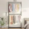 Arara de Roupas de Camada Dupla, Cabideiro, Cabides, Arara de Roupas Simples para Quarto de Casa, Economizador de Espaço, Varal de Roupas
