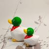 Adornos Decorativos Creativos para Escritorio, Figuras de Patos de Madera Maciza Hechas a Mano, Adornos de Patos de Madera Frescos e Interesantes