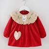 Abrigo para niña, ropa de princesita, delantal estilo occidental, otoño e invierno, ropa para comer para niños, babero impermeable para bebé, anti-suciedad, para arroz