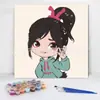 20*20 Pintura al Óleo Digital de Dibujos Animados de Anime Pintura Decorativa DIY para Colorear Hecha a Mano para Niños Stock Listo Pintura al Óleo Digital al por Mayor