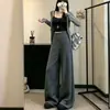 Pantalones de Pierna Ancha Caídos de Cintura Alta Estilo Coreano Otoño/Invierno para Mujer, Estilo Perezoso, Suaves y Ajustados, Largo hasta el Suelo, Sueltos, Cubren las Caderas, Estilo Casual