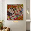 Pintura Decorativa Floral Colorida para Entrada Pintura de Pared para Dormitorio con Dopamina Pintura de Fondo para Hotel y Casa de Huéspedes Pintura Personalizada de Piso a Techo para Sala de Estar