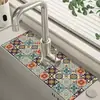 Tapete Drenante de Lama Diatomácea Pad Absorvente para Torneira de Cozinha Limpável Sem Lavagem Resistente a Mofo Secagem Rápida Pad para Pia de Lavatório