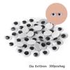 Accesorios para ojos de animales hechos a mano para niños de AliExpress, juguete de bricolaje con ojos adhesivos, actividad en blanco y negro.