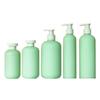 Material de Peluche Pe Personalizado 200/300 Hombro Redondo Botella de Loción Verde Botella de Champú Gel de Ducha Loción Corporal Hidratante