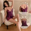 Yiyeyuan Pijama Sexy de Lencería Traje para Mujer Uniforme Sexy de Encaje Transparente Tentación Juego de Rol Atuendo Transparente