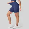 Shorts de Yoga de Cintura Alta Sem Costura T Cadarço Apertado no Quadril Pêssego Fitness Esportes Cinco Pontos Calças de Yoga