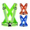 Ropa reflectante para correr y andar en bicicleta de noche, chaleco reflectante elástico, chaleco de seguridad ajustable para transporte por aplicación