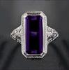 Hesheng deseo Anillo de Fiesta Europeo y Americano gema natural esmeralda anillo de bodas regalo de cumpleaños compromiso
